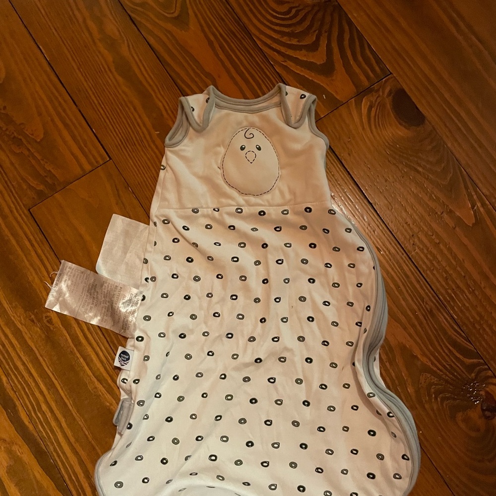 Nested Bean White and Gray Sleep Sacks Cozy Pajamas